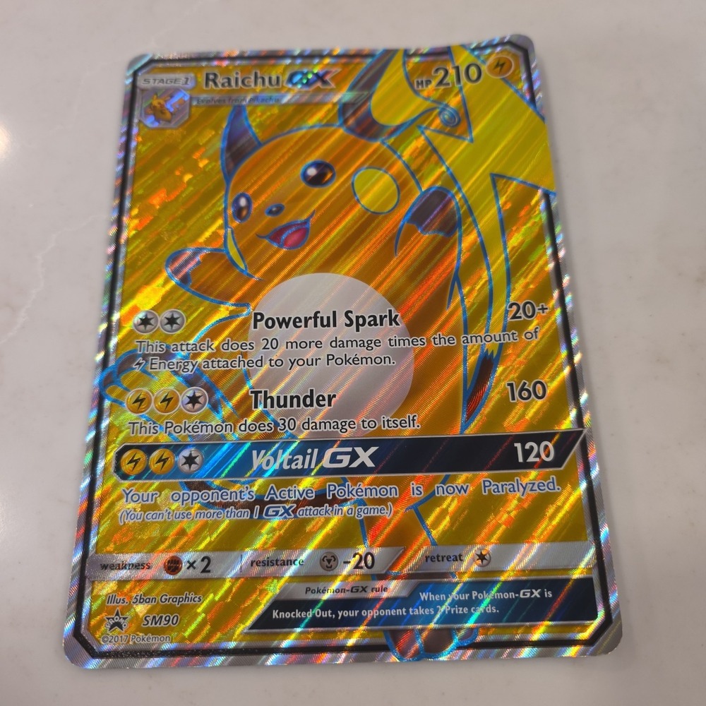 Raichu GX SM90 Sun & Moon Full Art Ultra Rare Holo Promo Pokemon TCG Card